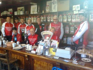 Riders in the Priest House Cafe Audlem